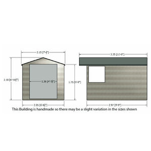 Shire Guernsey Wooden Pressure Treated Shiplap Shed Double Door 10 x 7 - Garden Life Stores. 