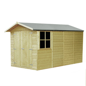 Shire Jersey Wooden Pressure Treated Shiplap Shed Double Door 7 x 13 - Garden Life Stores. 