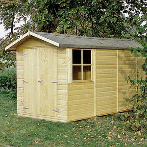 Shire Jersey Wooden Pressure Treated Shiplap Shed Double Door 7 x 13 - Garden Life Stores. 