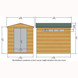 Shire Premium Shed Range Security Apex Single Door 8x6