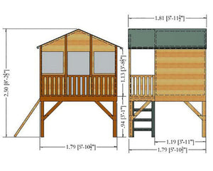 Shire Wooden Little Playhouses Stork + platform - Garden Life Stores. 