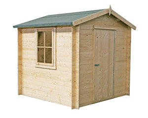 Shire Danbury Wooden Log Cabin 7x7,  8x8, 9x9 - Garden Life Stores. 