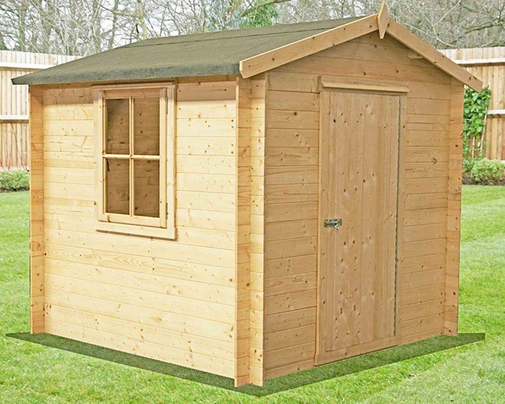 Shire Danbury Wooden Log Cabin 7x7,  8x8, 9x9 - Garden Life Stores. 