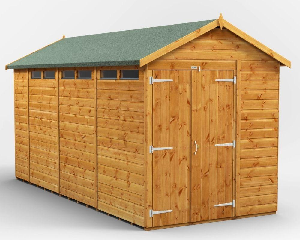 Power Security Apex Garden Shed 14 x 6