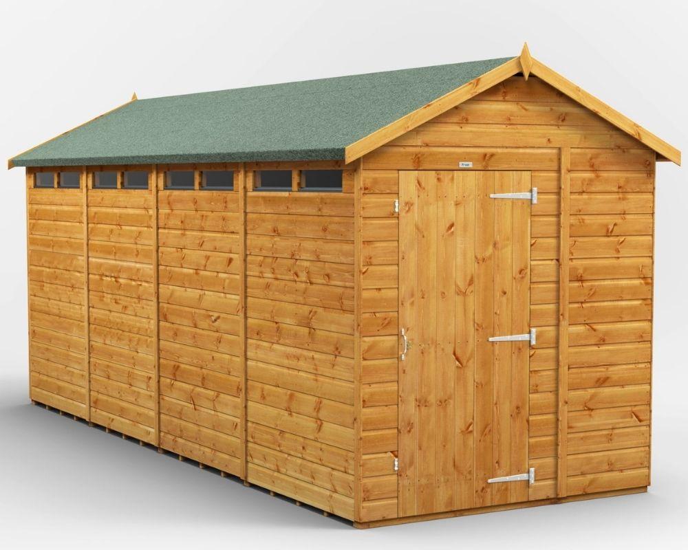 Power Security Apex Garden Shed 16 x 6