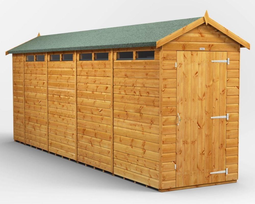 Power Security Apex Garden Shed 18 x 4