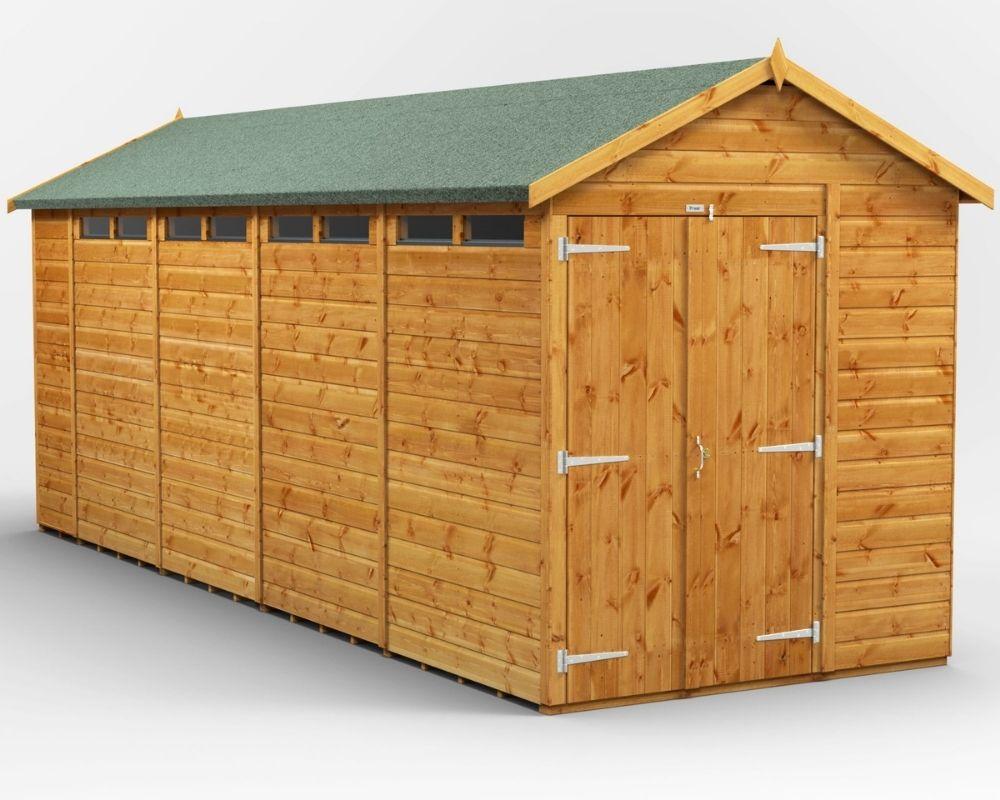 Power Security Apex Garden Shed 18 x 6