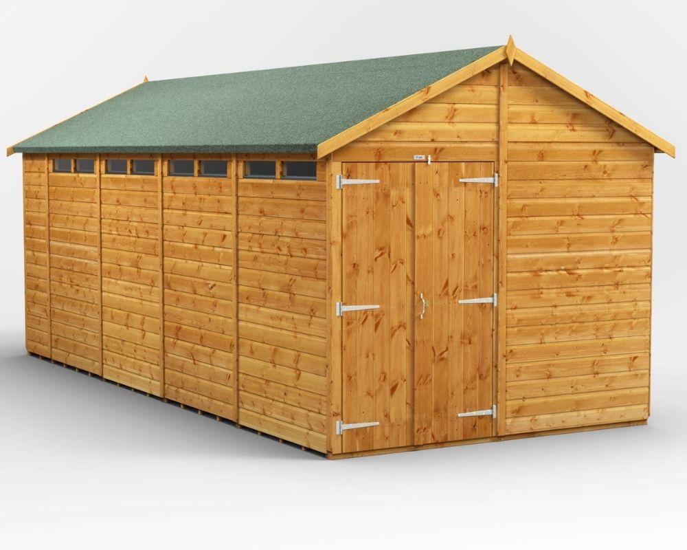 Power Security Apex Garden Shed 18 x 8