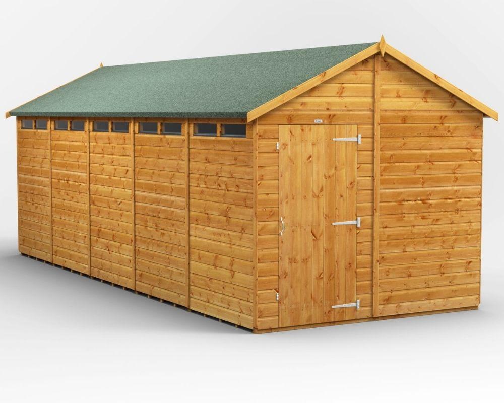 Power Security Apex Garden Shed 20 x 8