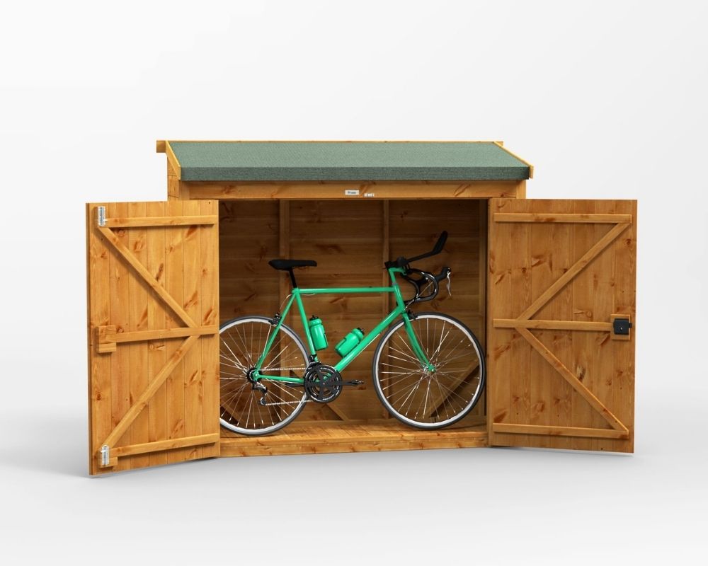 Power Pent Bike Shed 6x2, 6x3, 6x4, 6x5 and 6x6