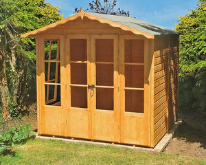 Shire Kensington Wooden Summerhouses 7 x 7 - Garden Life Stores. 