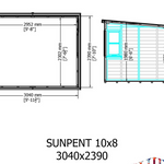 Shire Sun Pent Shed 10x8