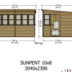 Shire Sun Pent Shed 10x8