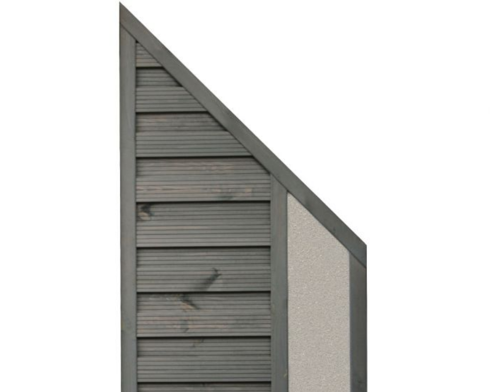 Rowlinsons 6x3 Angled Palermo Screen Solid Infill