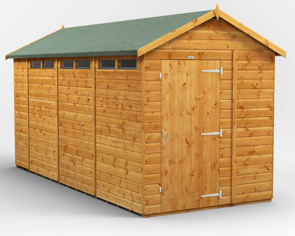 Power Security Apex Garden Shed 14x6