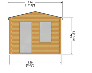Shire Bucknells Log Cabin 10x12