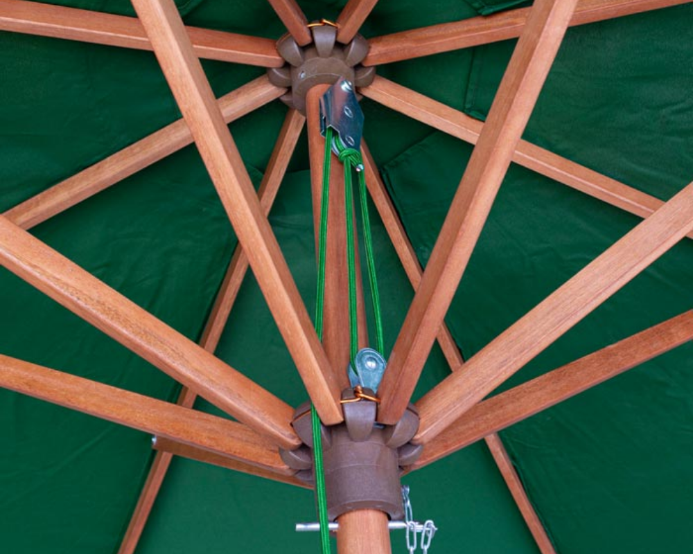 Rowlinsons Willington Green 2.7m Wooden Parasol