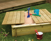 Rowlinsons Sandpit with Lid Garden Child's Play