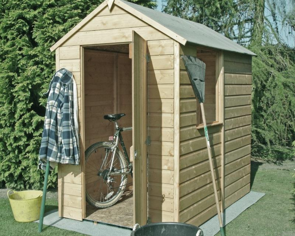 Shire Shetland Wooden Pressure Treated Shiplap Shed Single Door 6 x 4 - Garden Life Stores. 