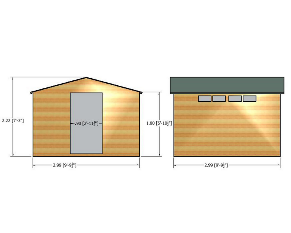 Shire Premium Shed Range Security Apex Single Door 10x10