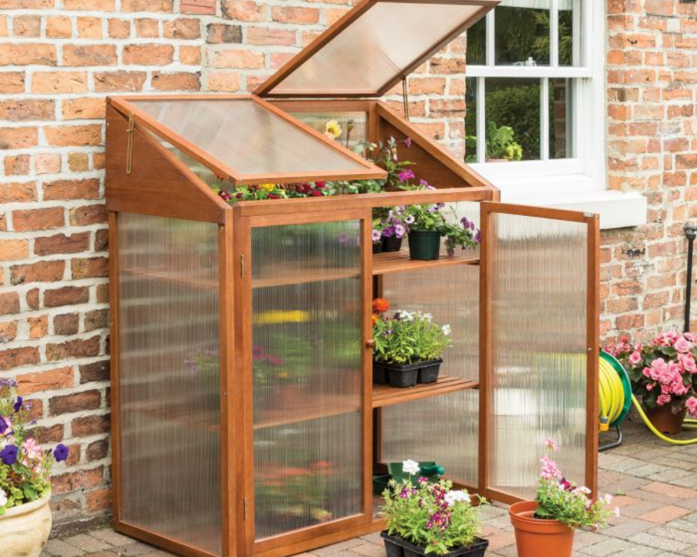 Rowlinsons Hardwood Mini Greenhouse