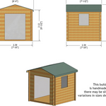 Shire Bradley Wooden Log Cabin 7x7