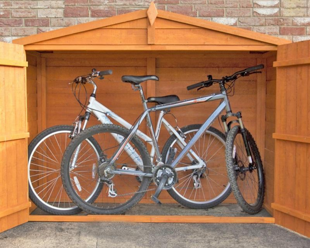 Shire Apex Bike Store Shiplap with Floor 7 x 3 - Garden Life Stores. 