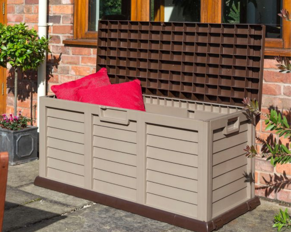 Rowlinson Plastic storage box/bench Mocha