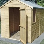 Shire Durham Wooden Pressure Treated Shiplap Shed Single Door 8 x 6 - Garden Life Stores. 