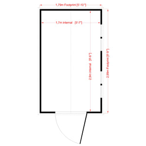 Shire Premium Shed Range Security Apex Single Door 10x6